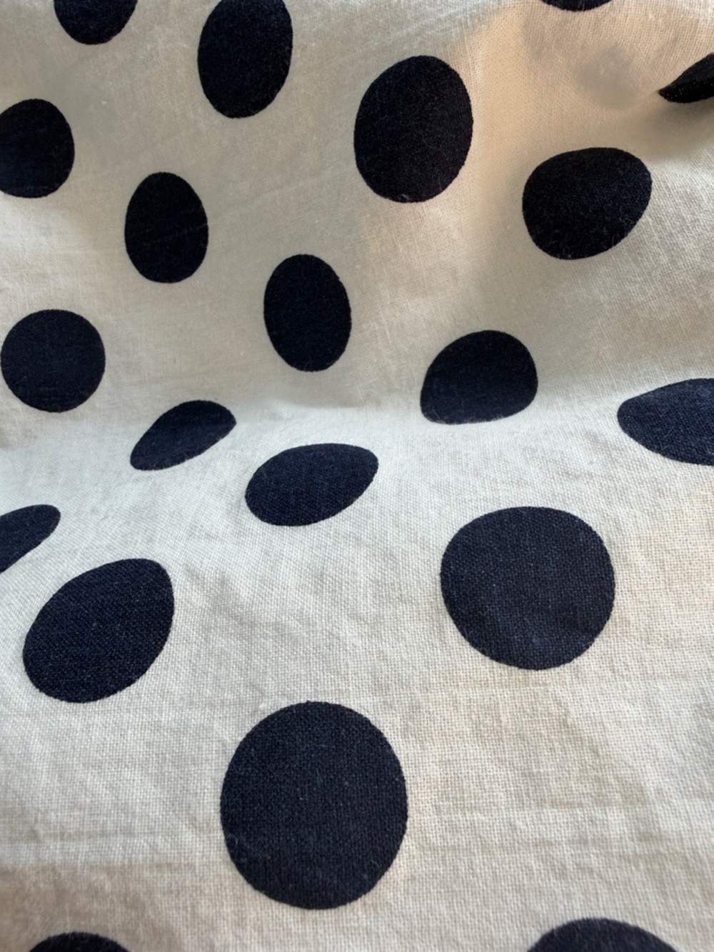 My Michelle White Dress with navy Polka Dots - Picture 9 of 9